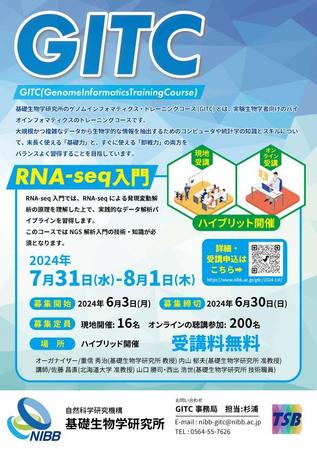 ハットリデザインワーク (ki1san0622)さんの実験生物学者向けの「ゲノムインフォマティクストレーニングコース(GITC)」のチラシへの提案