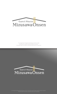 魔法スタジオ (mahou-phot)さんの長期滞在型ゲストハウス「Guest House Mizusawa Onsen」のロゴへの提案