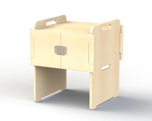 moned (M1DESIGN)さんの【新規事業企画】若手女性向け・キュートな木製折り畳み式フードデリバリーボックス デザイン募集への提案
