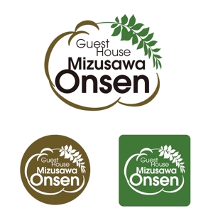 有限会社エピカリス (KAGAWA)さんの長期滞在型ゲストハウス「Guest House Mizusawa Onsen」のロゴへの提案