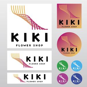 有限会社エピカリス (KAGAWA)さんのフラワーショップ「KIKI」のロゴへの提案