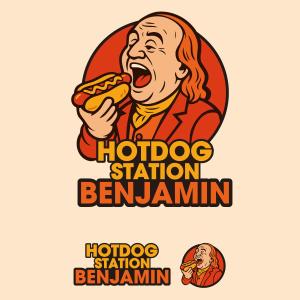 有限会社エピカリス (KAGAWA)さんのホットドッグ屋　「HOTDOG　STATION　BENJAMIN」のロゴへの提案
