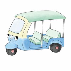 すのぴよ ()さんのアジアのバイク「トゥクトゥク」をモチーフにしたキャラクター制作への提案