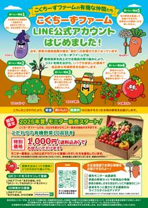 Zip (k_komaki)さんの有機野菜販売の新事業に関するLINE公式アカウント登録お願いのチラシへの提案