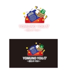 田中　威 (dd51)さんの書店「読夢の湯」が始める本にまつわるポッドキャストのロゴ「youmuno YOU!!」の依頼への提案