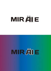 田中　威 (dd51)さんの未来教育株式会社の企業ロゴ。「MIRAIE」　をブランドロゴとし、その文字の中のＡＩを色変化への提案