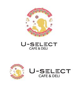 田中　威 (dd51)さんのカフェ「U-SELECT CAFE & DELI」のロゴとロゴイラストマークへの提案