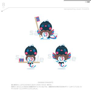okam- (okam_free03)さんの歯科医院のロゴの色調と「サンコウチョウ」に似せたキャラクターへの提案