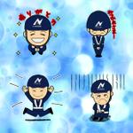 八神清十郎 (giant_of_light)さんの建設会社「株式会社西九州道路」のキャラクター「西道踏男くん」のラインスタンプへの提案