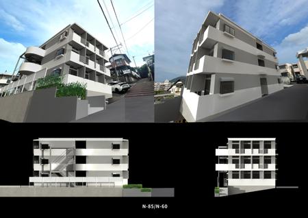 i-rendering (yaskaz)さんのマンションの外観改装デザインへの提案