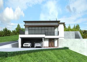 i-rendering (yaskaz)さんの【住宅兼別荘の大屋根部分のデザインパース（４方向）作成依頼】への提案