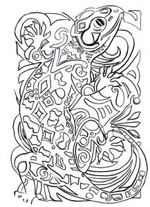 akirla / design・3D (akirlan)さんの新事務所に飾る【A1トカゲ】の絵への提案