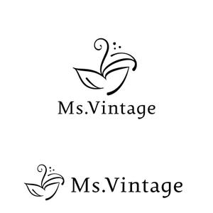 marutsuki (marutsuki)さんの中古ラグジュアリーブランドショップ「Ms.Vintage」のロゴ制作への提案