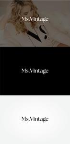 tanaka10 (tanaka10)さんの中古ラグジュアリーブランドショップ「Ms.Vintage」のロゴ制作への提案