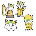 小田　一郎 (ichannel16)さんの解体工事会社の白猫モチーフのメインキャラクターへの提案