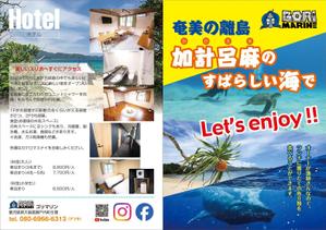 Nakaji (O_kaminaka)さんの奄美大島のダイビングと宿のサービスを紹介するチラシの作成（B5折り）への提案