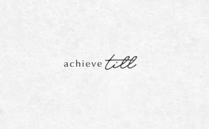 take5-design (take5-design)さんの美容室「achieve till」のロゴ制作依頼＋記念エコバッグロゴ制作依頼への提案