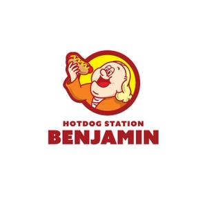 take5-design (take5-design)さんのホットドッグ屋　「HOTDOG　STATION　BENJAMIN」のロゴへの提案