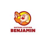 take5-design (take5-design)さんのホットドッグ屋　「HOTDOG　STATION　BENJAMIN」のロゴへの提案