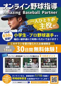 沙月 (AOI_01)さんのオンライン野球スクールの集客チラシ【別商品購入者の同梱物】への提案