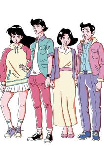 ブージャム (boojum)さんのネオレトロ（ニューレトロ）な作風の、親子人物イラストへの提案
