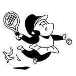 ブージャム (boojum)さんのTシャツ胸全体に印刷する テニスをするゴリラのデザインへの提案