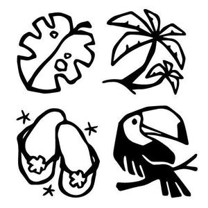 BlackPenguin (BlackPenguin)さんのハワイや海、バケーションを連想させるイラストへの提案