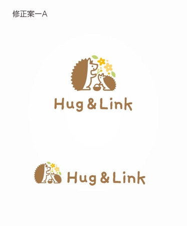ns_works (ns_works)さんのアニマルカフェ「Hug＆Link」のロゴへの提案