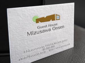 A.Tsutsumi (Tsutsumi)さんの長期滞在型ゲストハウス「Guest House Mizusawa Onsen」のロゴへの提案