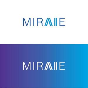 s m d s (smds)さんの未来教育株式会社の企業ロゴ。「MIRAIE」　をブランドロゴとし、その文字の中のＡＩを色変化への提案