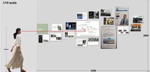 nkj (nkjhrs)さんの会社エントランスの壁に飾る、社史パネルの配置デザイン図への提案