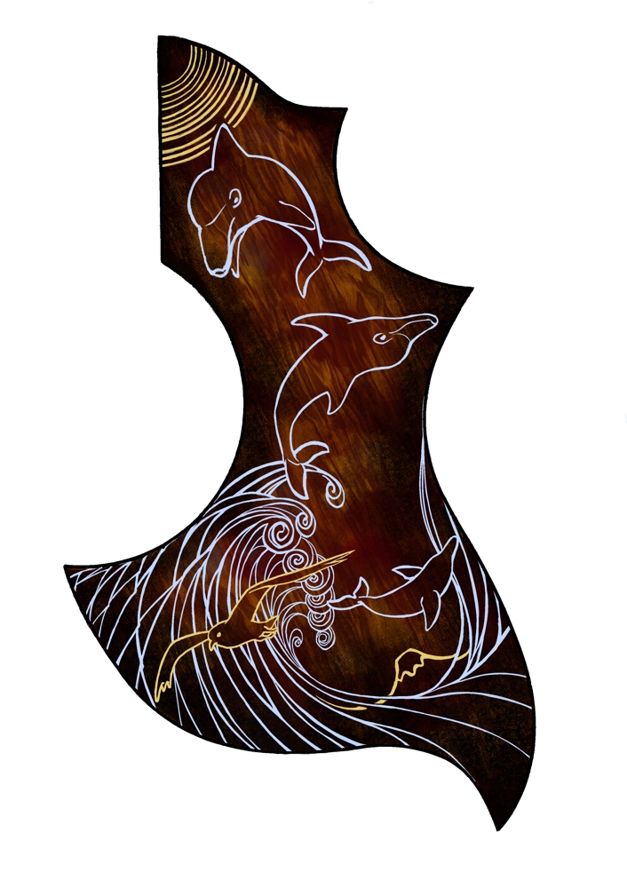 アコースティックギターのピックガードデザイン
