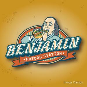kuruppo design (kuruppodesign)さんのホットドッグ屋　「HOTDOG　STATION　BENJAMIN」のロゴへの提案