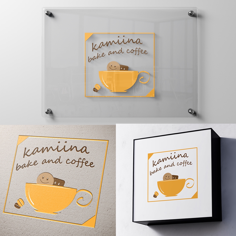 焼き菓子とコーヒーの店　Kamiina bake and coffee のロゴ