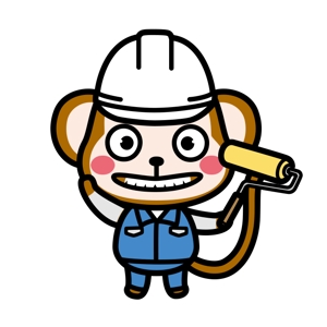 ISSOKU (kazunori131)さんの外壁塗装専門店「塗るずら」の猿のメインキャラクターへの提案