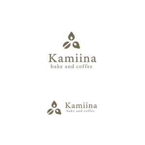 スタジオきなこ (kinaco_yama)さんの焼き菓子とコーヒーの店　Kamiina bake and coffee のロゴへの提案