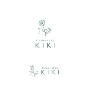 スタジオきなこ (kinaco_yama)さんのフラワーショップ「KIKI」のロゴへの提案