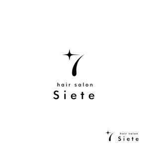スタジオきなこ (kinaco_yama)さんの美容室「Siete」のロゴへの提案