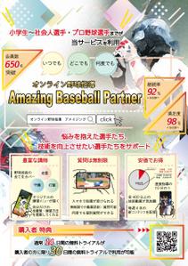Smart-Egg (5cb2bb67eef1b)さんのオンライン野球スクールの集客チラシ【別商品購入者の同梱物】への提案