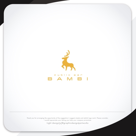 XL@グラフィック (ldz530607)さんの飲食店「Public Bar BAMBI」のロゴへの提案