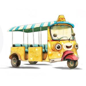 HARU (harumis)さんのアジアのバイク「トゥクトゥク」をモチーフにしたキャラクター制作への提案