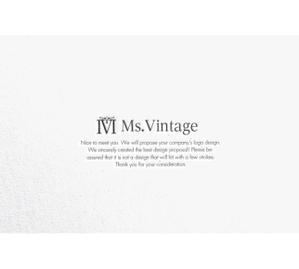 RYUNOHIGE (yamamoto19761029)さんの中古ラグジュアリーブランドショップ「Ms.Vintage」のロゴ制作への提案