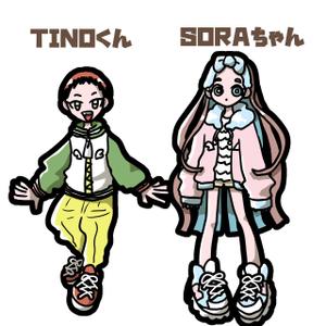 はこ (hako_ksdt)さんの【公式LINE企画】訪問介護サービス公式キャラクター 「TINO・SORA」デザイン制作 ※第1段階への提案