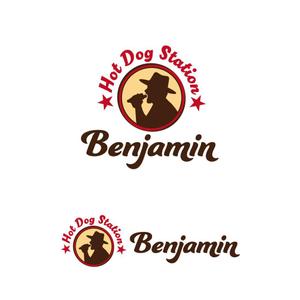T&T (ttagency)さんのホットドッグ屋　「HOTDOG　STATION　BENJAMIN」のロゴへの提案