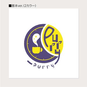 &U (MOLIAND)さんの夜でも気軽にごはんとスイーツが楽しめるノンアル夜カフェ「Purry」(パリー)の店舗ロゴへの提案