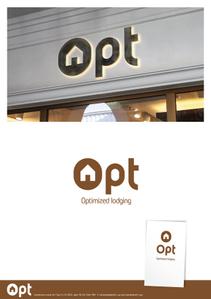 design plus (kukuruya_01)さんのシンプル＆高品質なビジネス仕様の滞在施設「Opt」のロゴ（看板）への提案