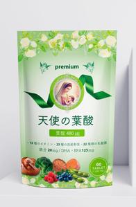 tenmo ()さんの新商品・葉酸サプリのパッケージデザインへの提案