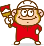 nougo (noguo3)さんの外壁塗装専門店「塗るずら」の猿のメインキャラクターへの提案