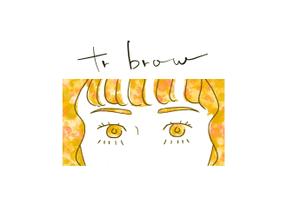 やち (yuna_qur)さんの眉毛サロン『tr brow』のロゴイラスト募集への提案