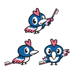 Asaminet (asaminet)さんの歯科医院のロゴの色調と「サンコウチョウ」に似せたキャラクターへの提案